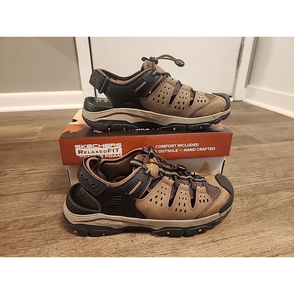 Skechers Mens Sandals Size 10 VEGAN Tresmen‎ Menard Relaxed Fit Luxe Foam